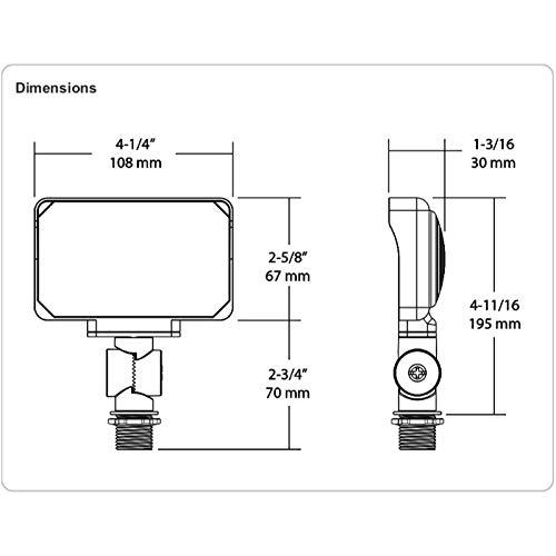 RAB RAB Lighting RAB X34-16L/120 General Purpose LED Floodlight, 120V, 5000K, Multi