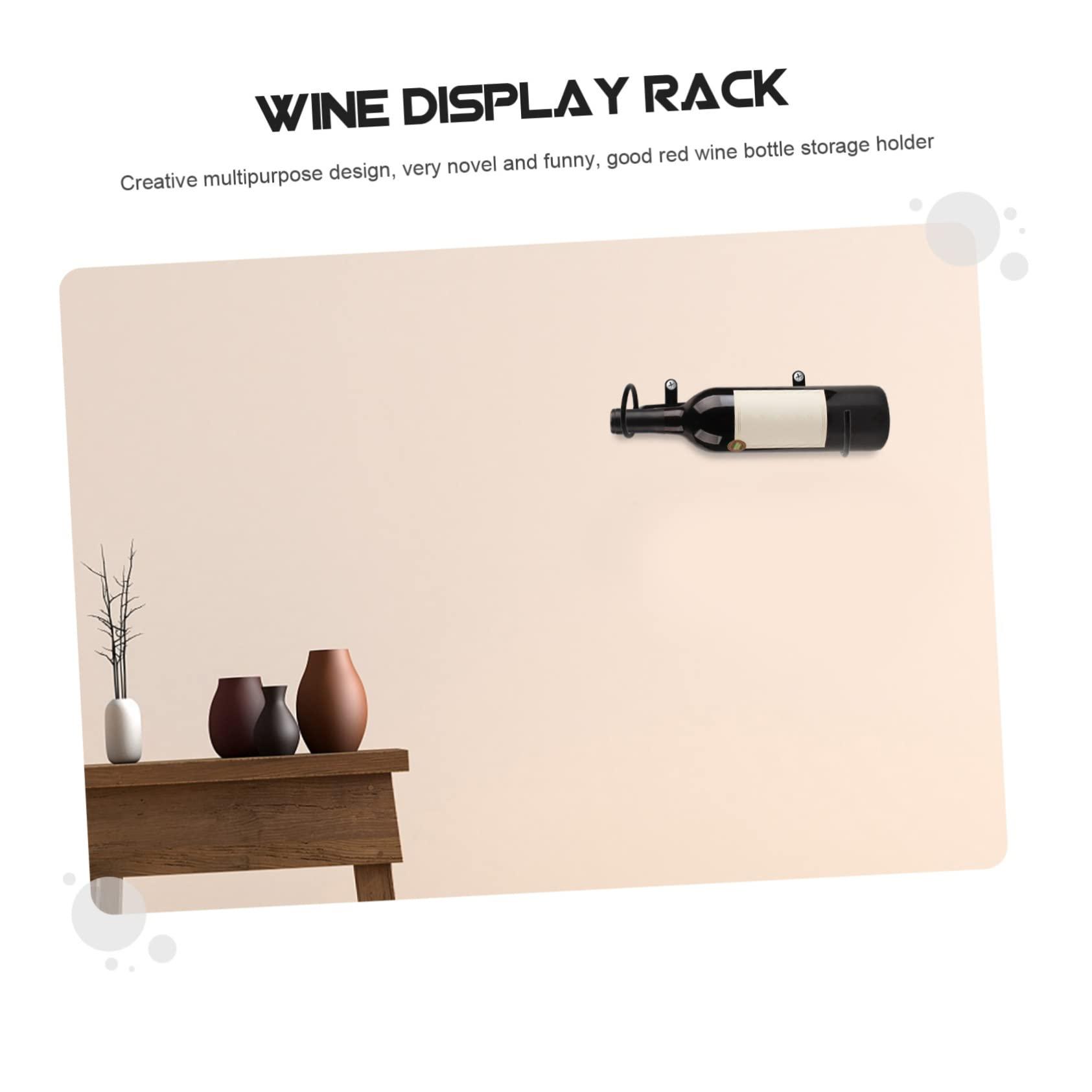 MAGICLULU MAGICLULU Iron Wine Bottle Holder Wall-Mounted Rack Wine Decanter Hanger Decorative Wine Display Elegant Home Accessory