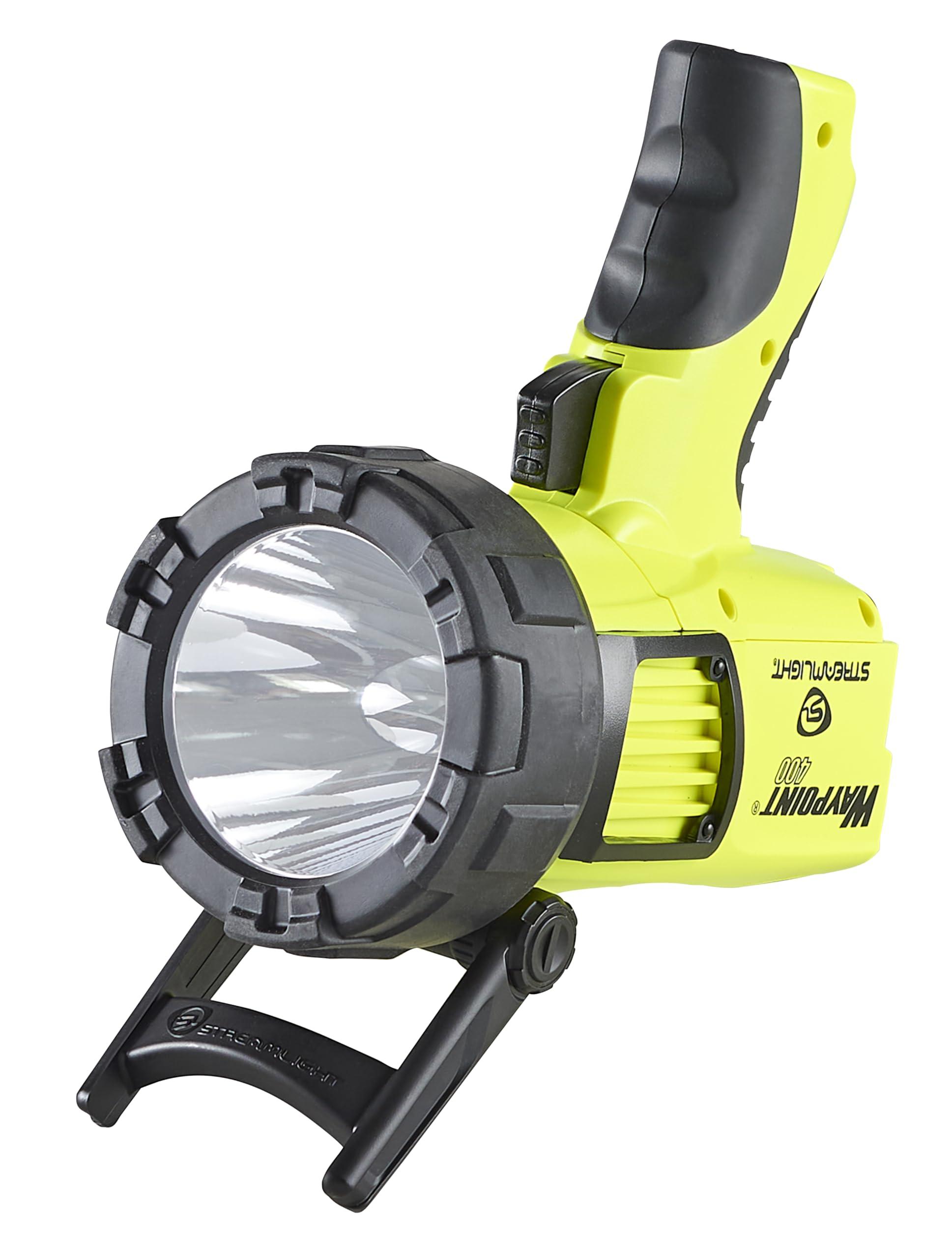 Streamlight Streamlight 44910 Waypoint 400 Rechargeable 1400-Lumen Long Range Pistol-Grip Spotlight with 120V AC Charger and Polymer Holder/Mount, Yellow