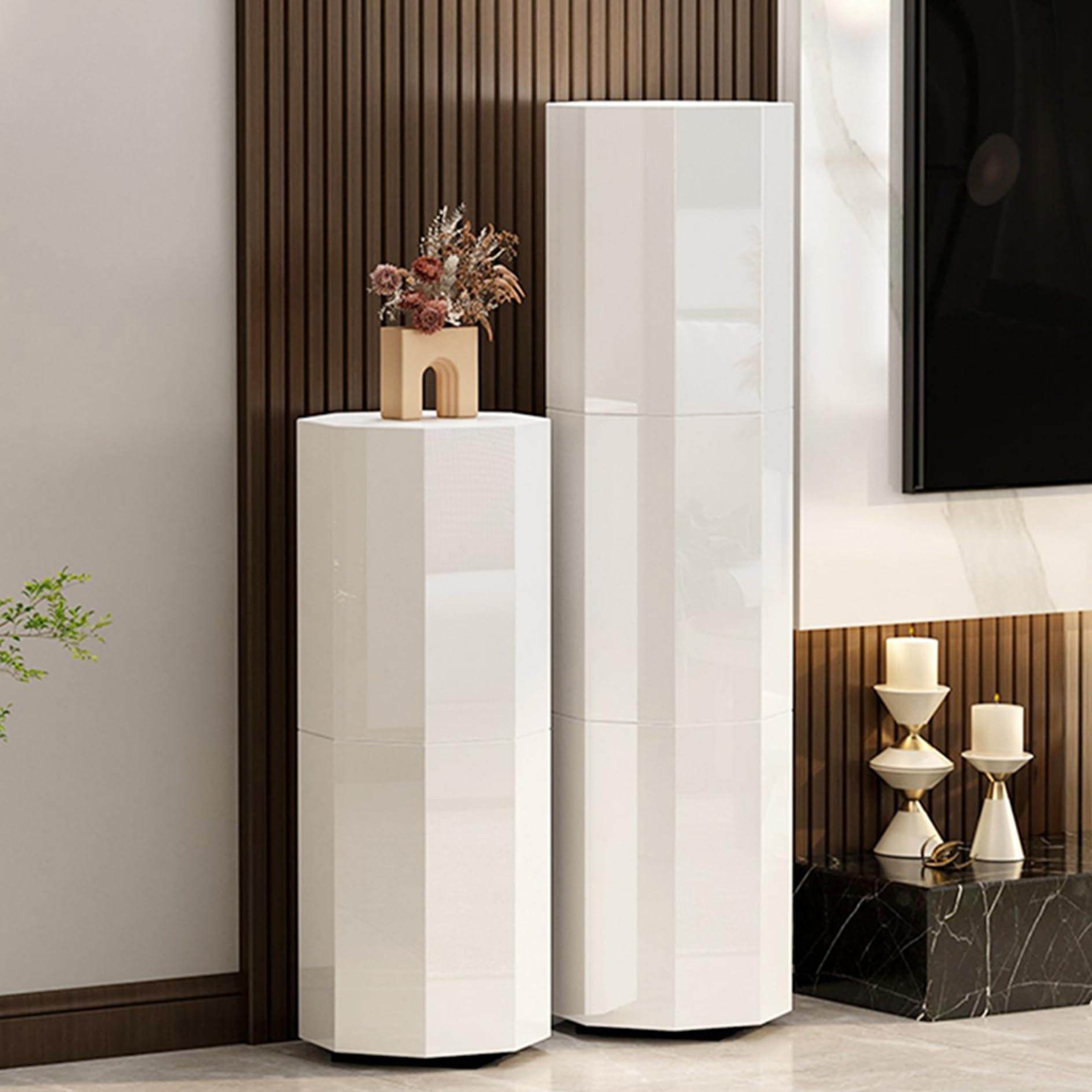 Leaceuv Rotating Shoe Rack Cabinet,360 Swivel Metal Shoe Cabinet Vertical Round Storage Narrow Shelf 3/6/9/12/15-Tier Shoe Rack Organizer Simple and Modern for Entrance Closet Living Room Hallway ( Color : B