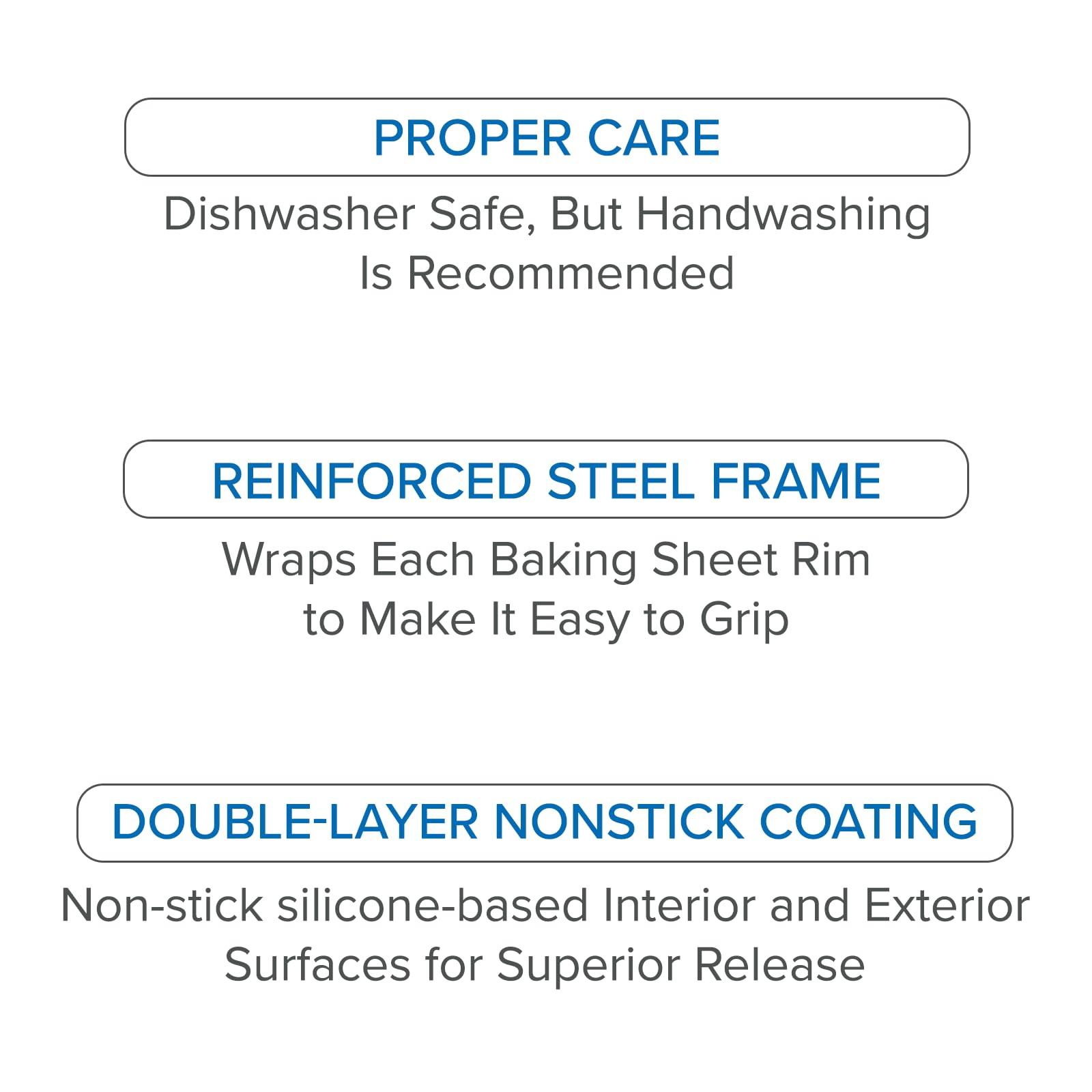 VIKING Viking Culinary Nonstick Baking Sheet 3 Piece Set, Large, Medium & Small, Aluminized Steel, 0.8. mm Gauge