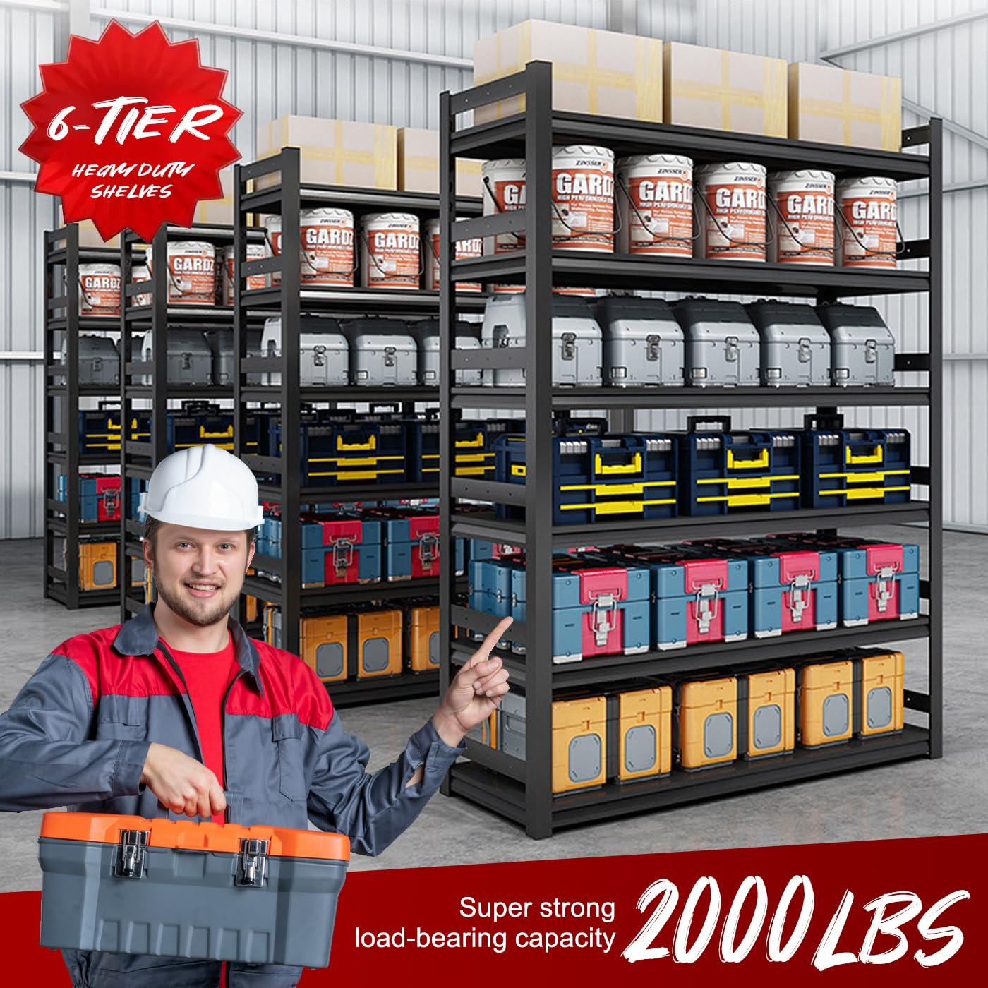 IEHFDCA IEHFDCA Garage Shelving,Heavy Duty Storage Shelves,19.7" W-59 W Heavy Duty Garage Shelving Unit, Industrial Rack,Used for Storing Items in Warehouses, garages, etc.