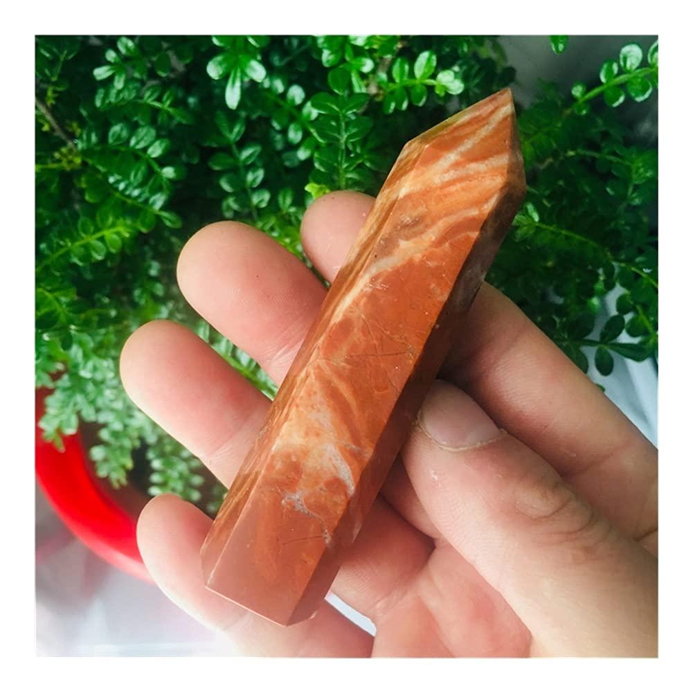 FPSDAFKDM FPSDAFKDM Room Decoration Gift for Family 8-9cm Natural Comb red Stone Crystal Crystal Rod Point 1pc Lucky Stone