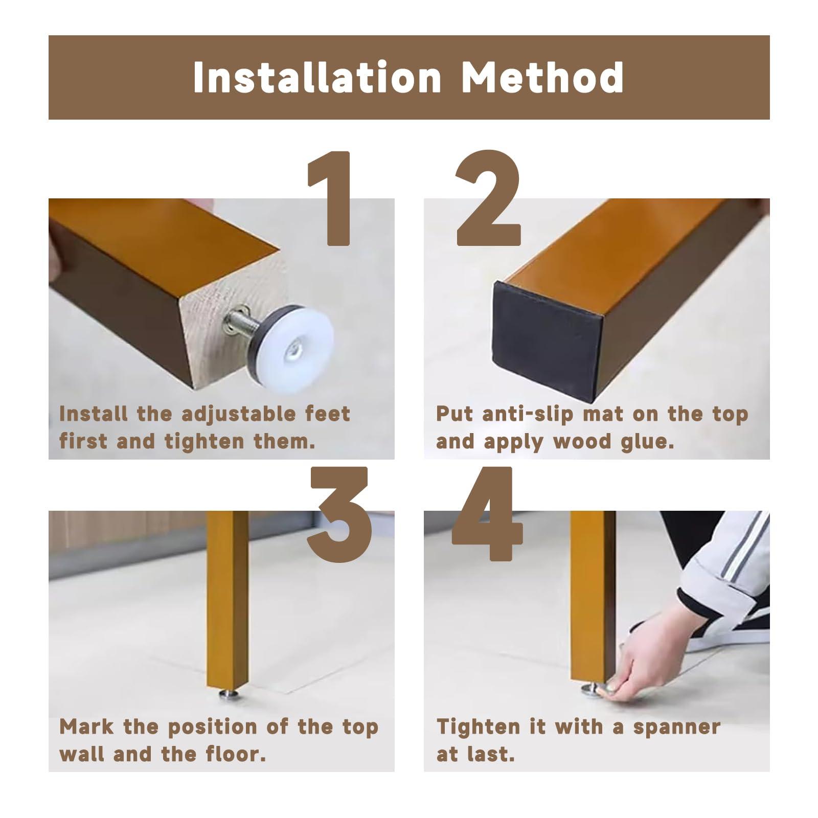 HomeLoft Basics Modern Wall Partition Room Divider Floor to Ceiling, Wooden Slats Screen Partition Post, Wood Column for Living Room, Office, Entrance Decor, 230cm, 5 Piece