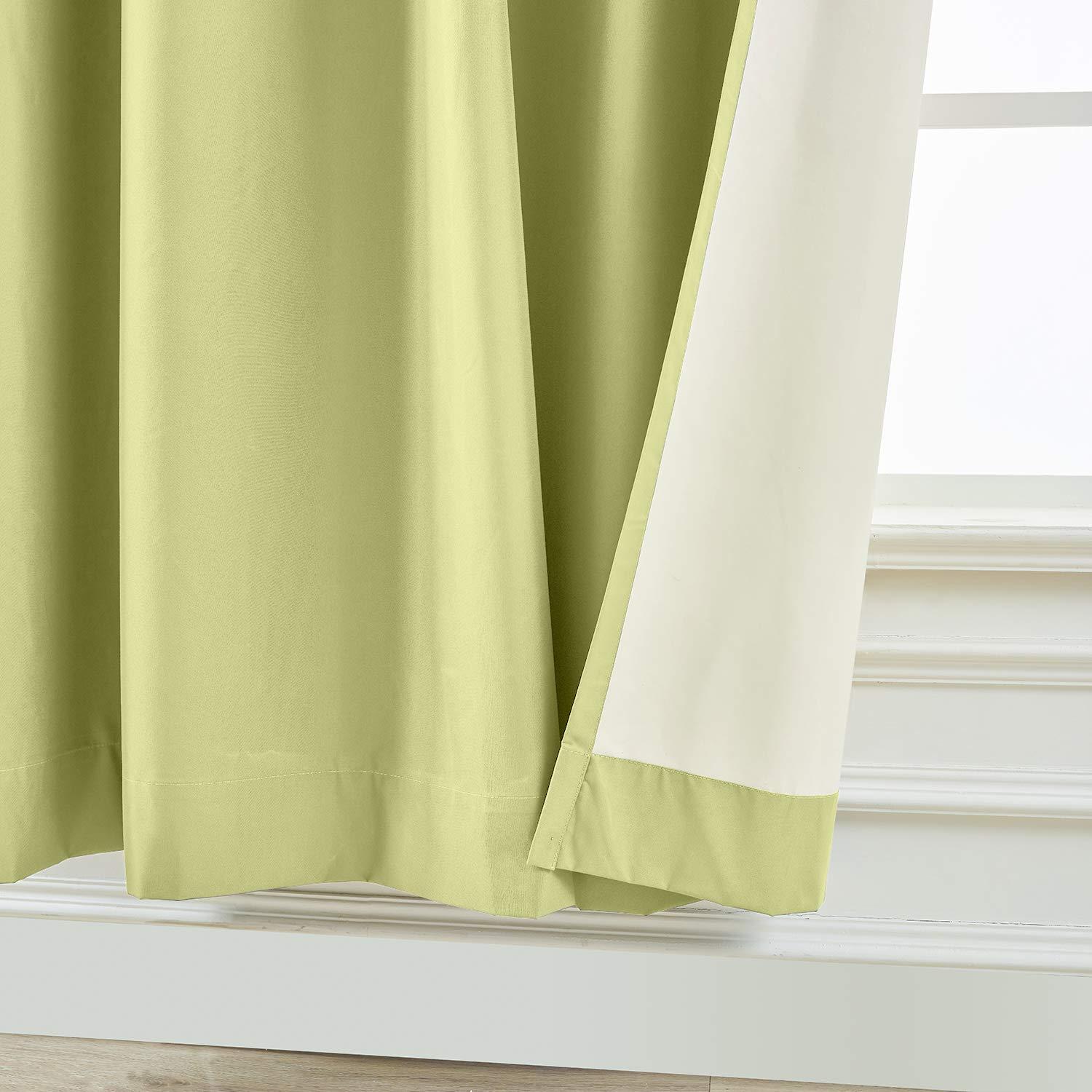 ChadMade ChadMade Total Blackout Panel Pinch Pleated Drape with Foam Coated Liner Privacy Protection Full Shading Panel for Shift Worker Day Light Sleeper Bedroom (Apple Green, 1 Panel)