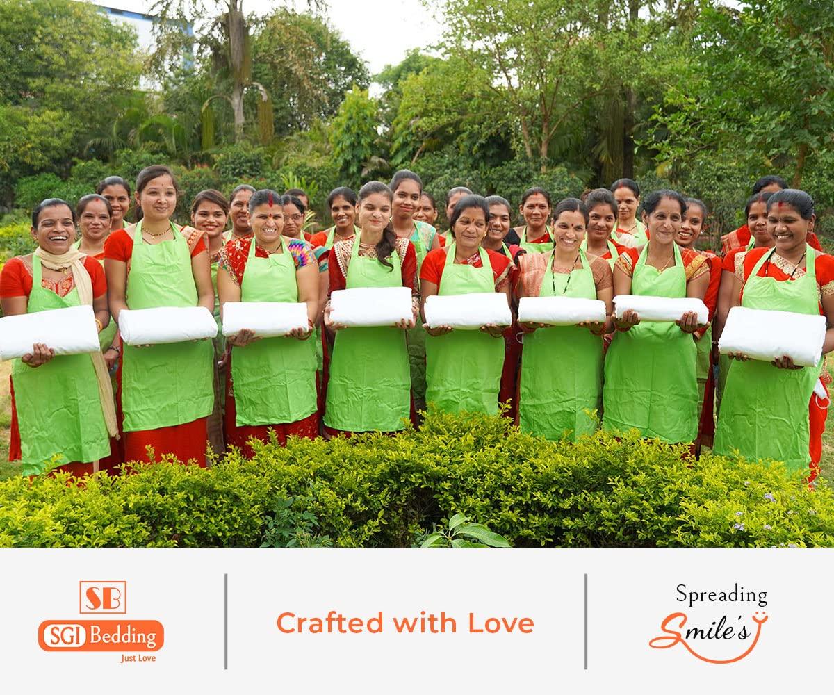 SGI bedding SGI bedding Dorm Bed Skirt Full XL 40 Inch Drop Length - White, Ruffled Pattern College Dorm Room Bed Skirts - Split Corner, Easy Care, Wrinkle Free 1800 Series Microfiber Bed Skirt