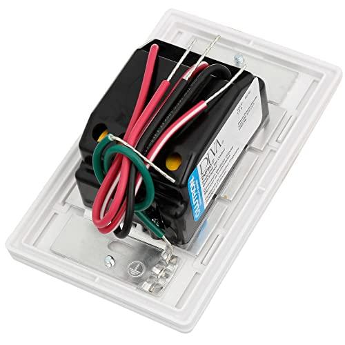 Lutron Lutron Diva Quiet 3-Speed Fan Control, 1.5 Amp Single Pole/3-Way with Wallplate, DVWFSQ-FH-WH, White