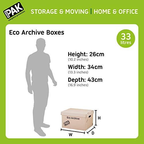 StorePAK StorePAK Eco Archive/Storage Cardboard Boxes & Lids Pack of 10. Flat Packed & Easy to Assemble. Good for Home Storage, Office & Moving House
