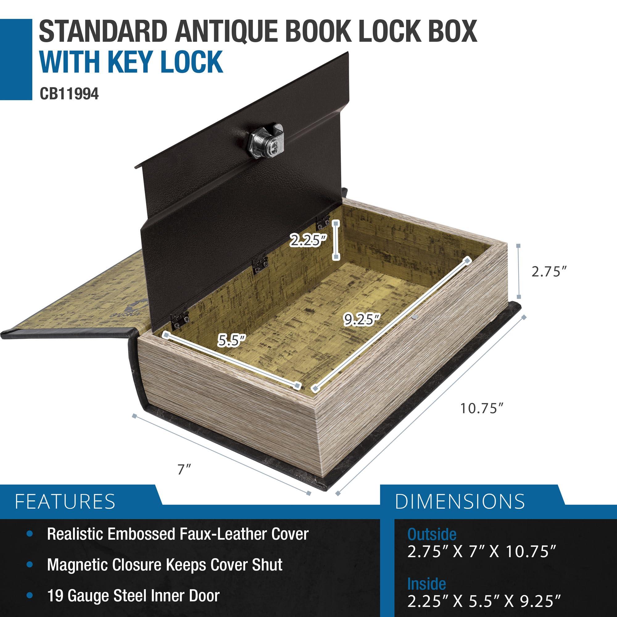 BARSKA Barska Antique Book Lock Box with Key Lock