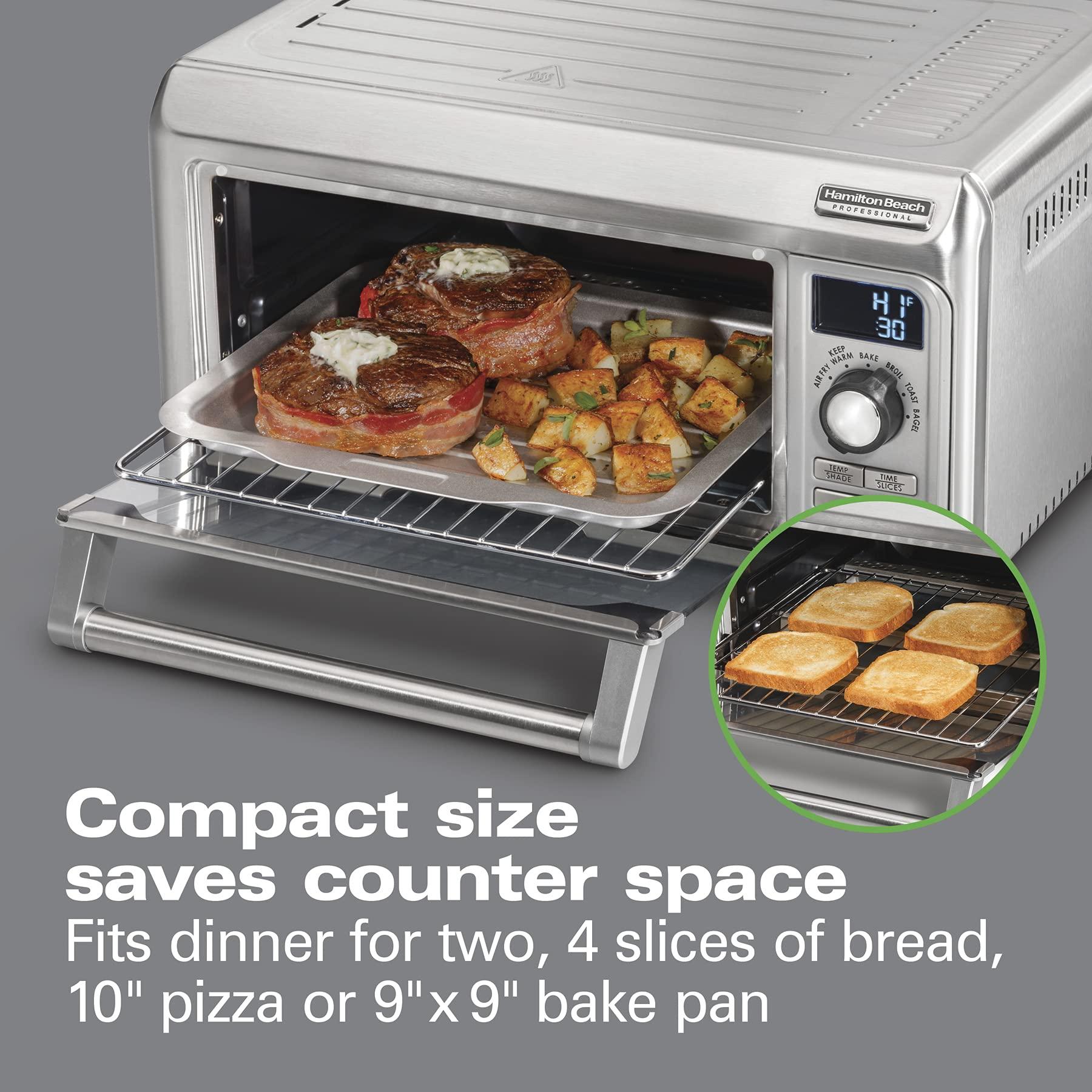 Hamilton Beach Hamilton Beach Professional Sure-Crisp Digital Toaster Oven Air Fryer Combo with 6-in-1 Functionality, 1500 Watts, 10-inch Pizza / 4 Slice Capacity, Stainless Steel (31241)