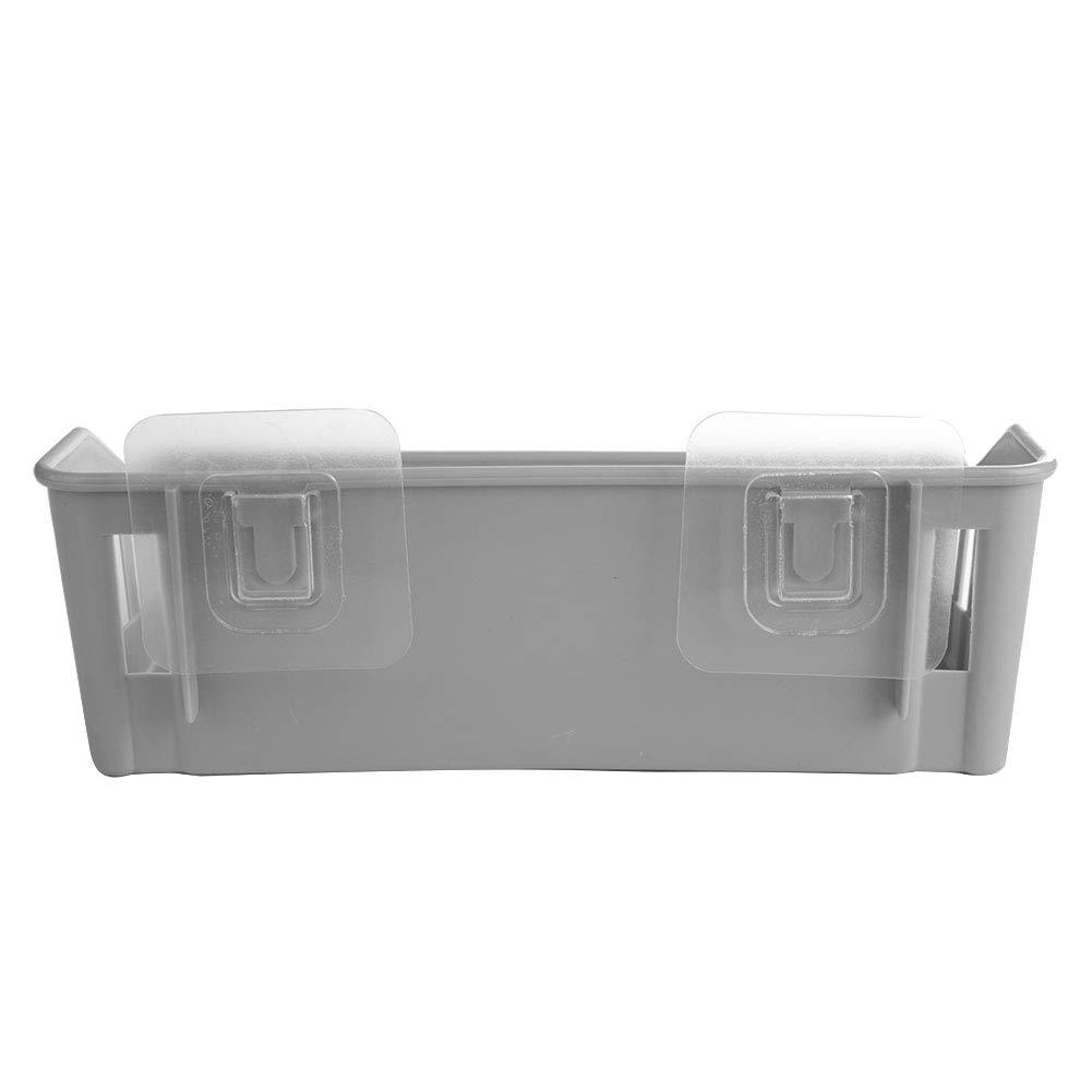 Cyrank Shower Caddy, Self Adhesive Bathroom Shower Shelf Basket Wall Mounted No Drilling Shower Organizer Floating Shelf for Sponge Shampoo(Grey)