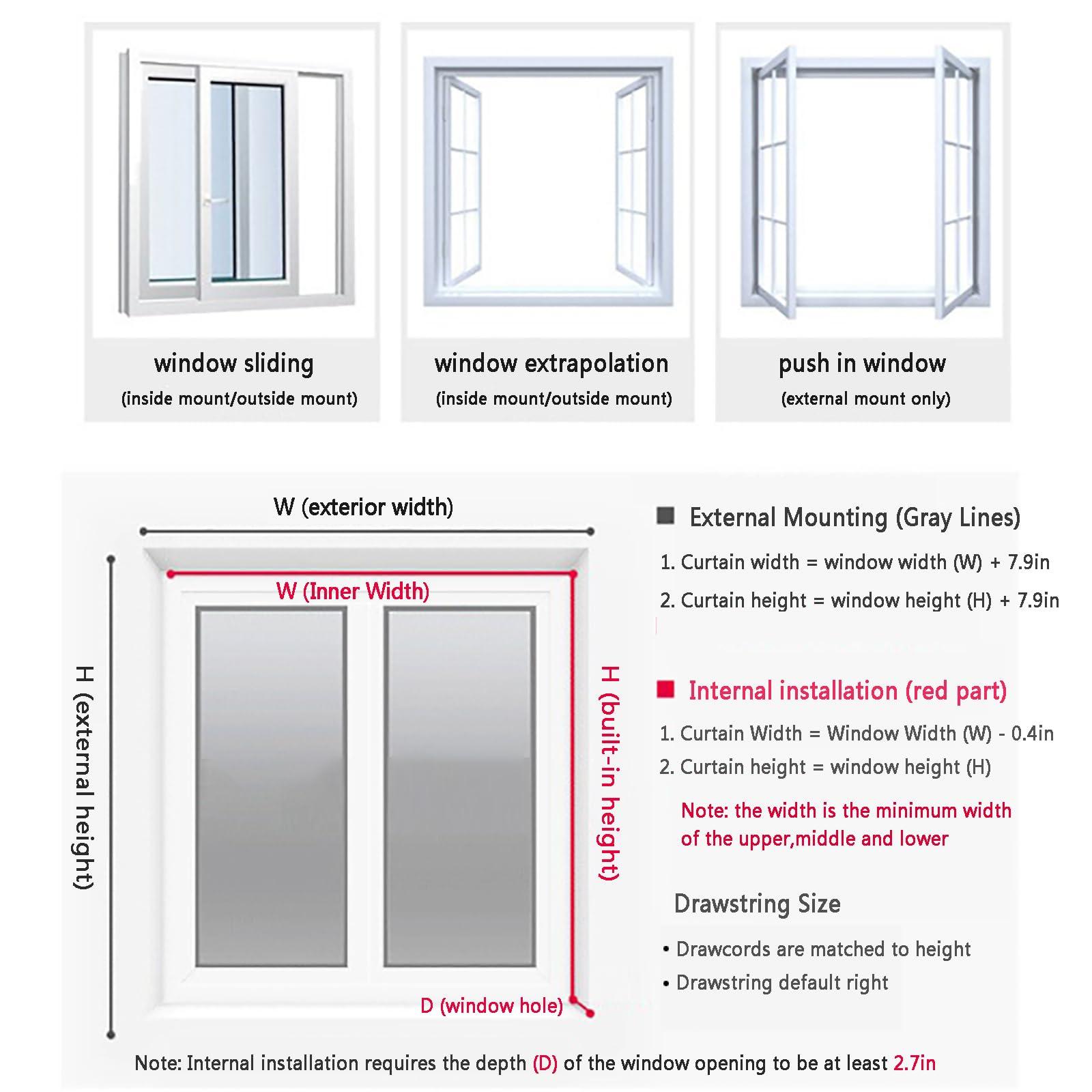 TAIGOR Roman Shades,Blackout Roman Shades Blinds,Cordless Roman Shades Window Blinds for Windows, Farmhouse, French Doors, Kitchen Windows-A-32 W x 72" H