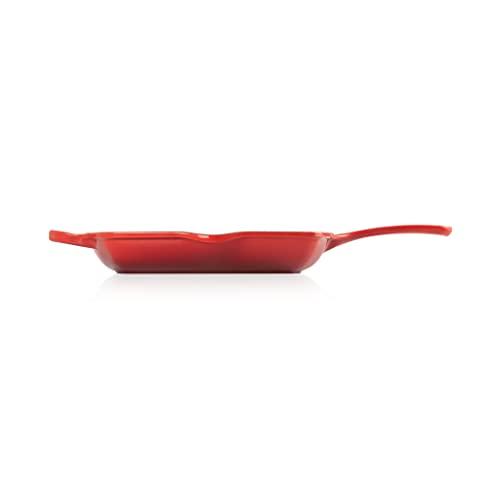 Le Creuset Le Creuset Enameled Cast Iron Signature Square Skillet Grill, 10.25", Cerise