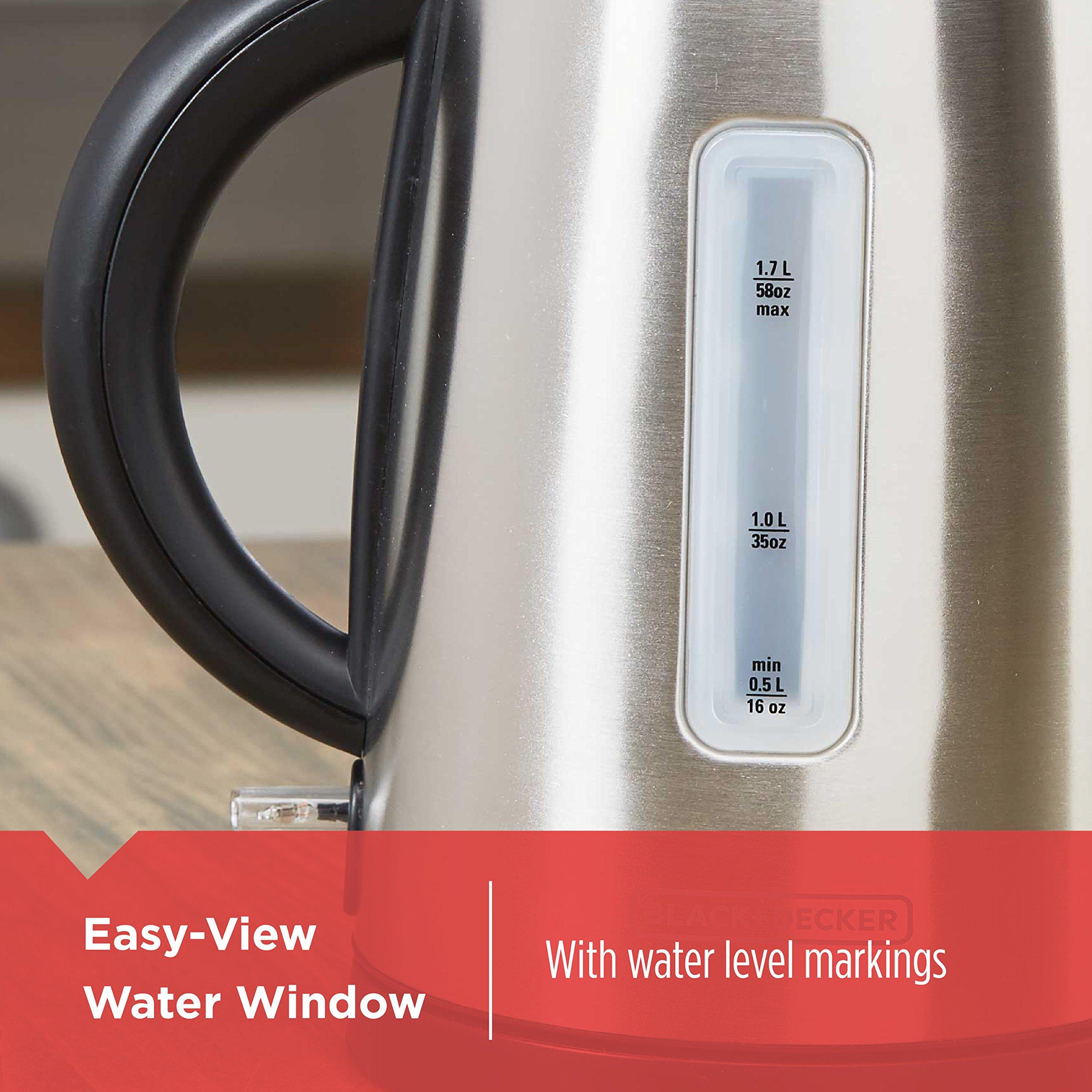 BLACK+DECKER BLACK+DECKER KE2000SD 1.7L Cordless Kettle, Stainless Steel