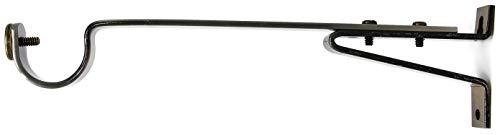 Urbanest Urbanest Long Double Drapery Curtain Window Rod Bracket Holder, Up to 1.25" Rod - Antique Brass, 2 Pieces