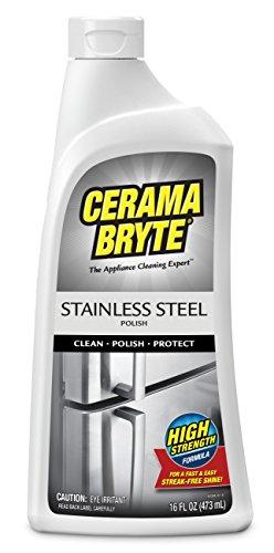 Cerama Bryte Cerama Bryte Stainless Steel Cleaner for Appliances, Streak-Free Shine and Protection for Refrigerators, Dishwashers, Ovens, and Grills, 16 Fluid Ounce 1 Pack, No Spray Pump