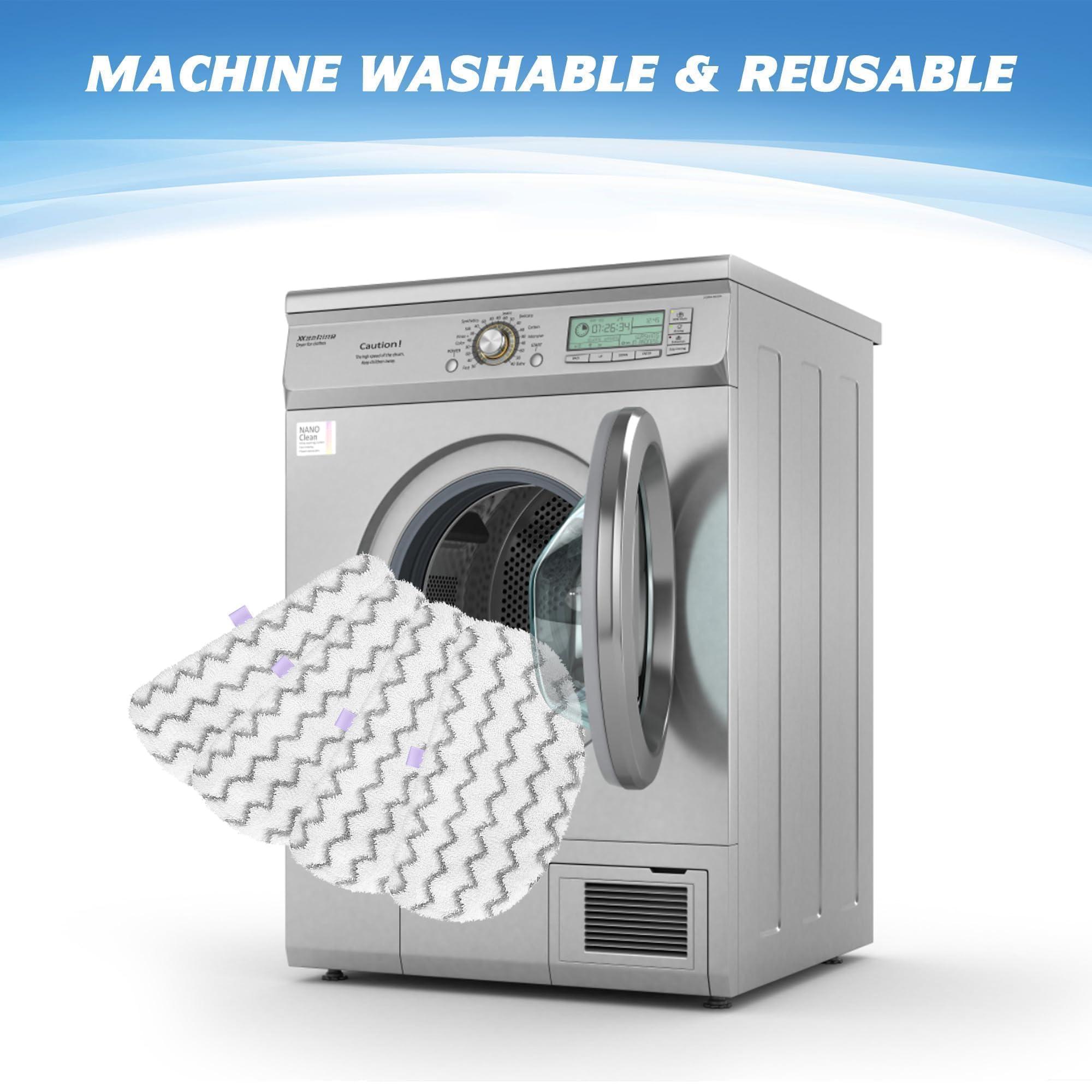 Tidy Monster Tidy Monster Steam Mop Replacement Pads Compatible with Bissell Powerfresh Steam Mop 1940 1806 1544 1440 2075A 2685A Series, Part # 5938 & 203-2633, 1606668 & 1606669 (4-White)