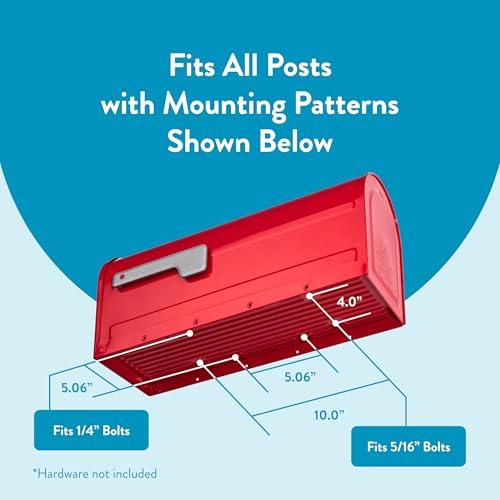 ARCHITECTURAL MAILBOXES ARCHITECTURAL MAILBOXES 7600R MB1 Mailbox, Medium, Red