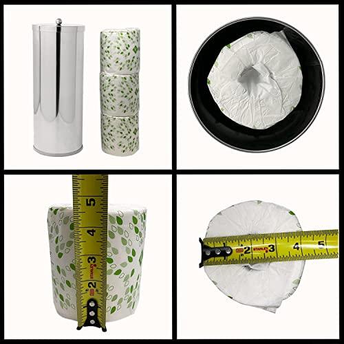 Huji [2023 Upgraded Version] HUJI Rust Resistant Stainless Steel Toilet Paper Roll Canister Holder w/Removable Base for Bathroom Storage (1 Pack, Toilet Paper Canister)