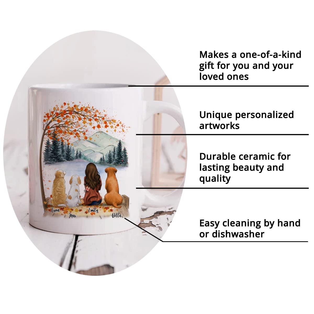 Gossby GOSSBY Personalized Custom Mug (3 Dogs) Forever would have been too short Personalized Dog Mug 11 or 15 Ounces, Funny Dog Mother Gift, Dog Lovers Coffee Cup, Custom Dog Mug, Dog Mom Cup, Dog Owner Cup