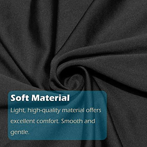 WOMACO WOMACO L Shape Sofa Covers Sectional Sofa Cover 2 pcs Stretch Sofa Slipcovers for L-Shape Couch (L-Shape 3+3 Seats, Black)