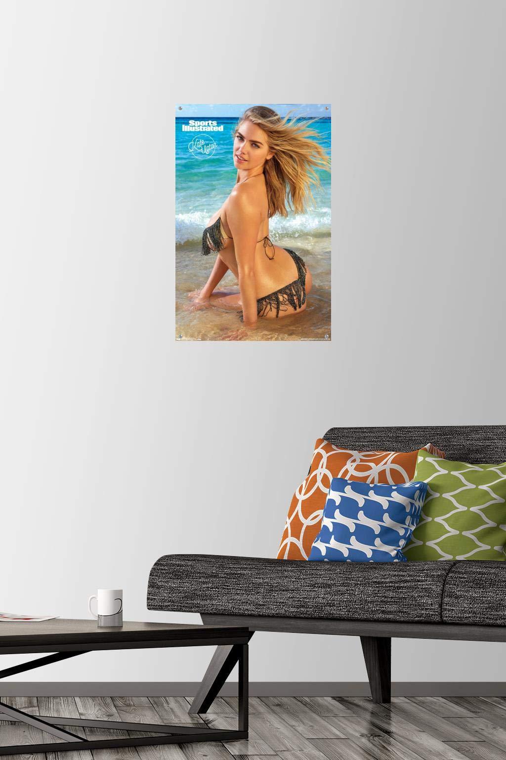 Trends International Trends International Sports Illustrated: Swimsuit Edition - Kate Upton 18 Wall Poster, 22.37\" x 34.00\", Poster & Push Pin Bundle