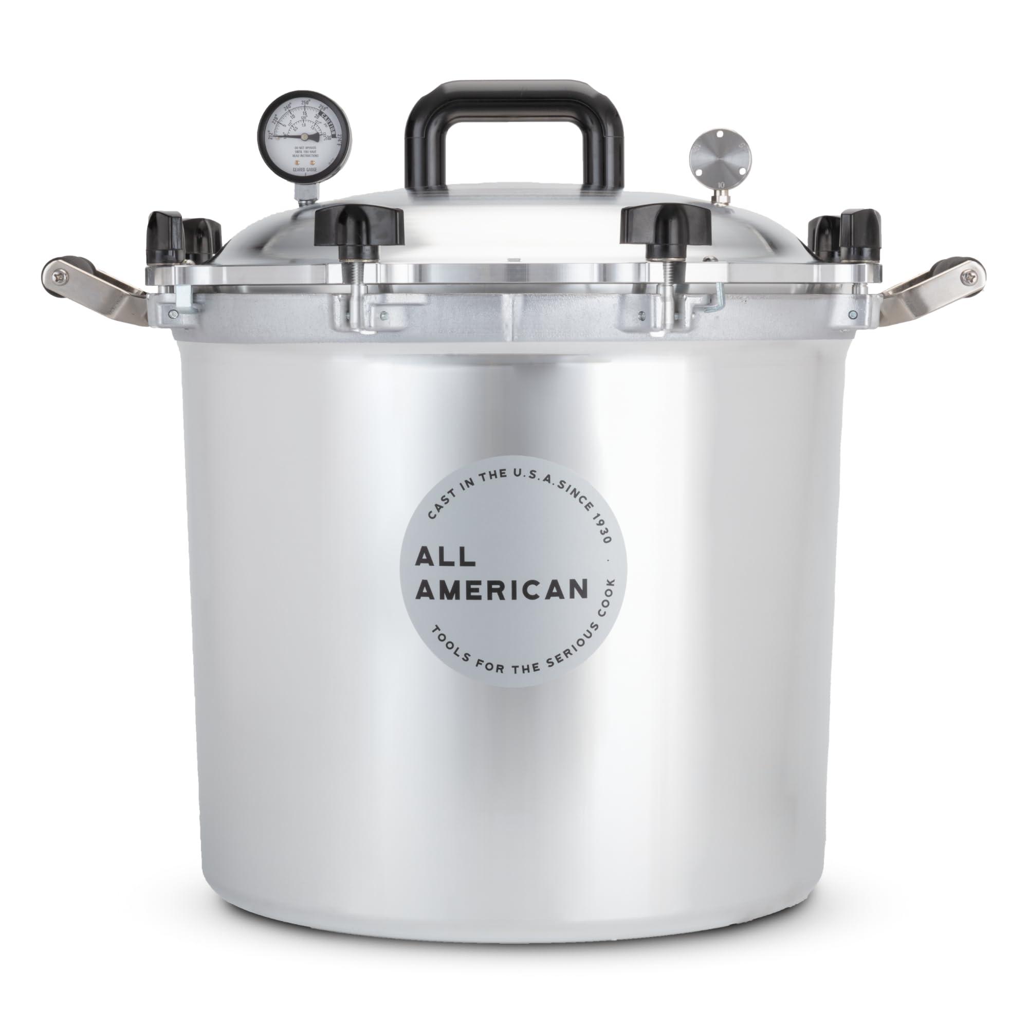 All American All American 1930 - 41.5qt Pressure Cooker/Canner (The 941) - Exclusive Metal-to-Metal Sealing System - Easy to Open & Close - Suitable for Gas or Electric Stoves - Made in the USA