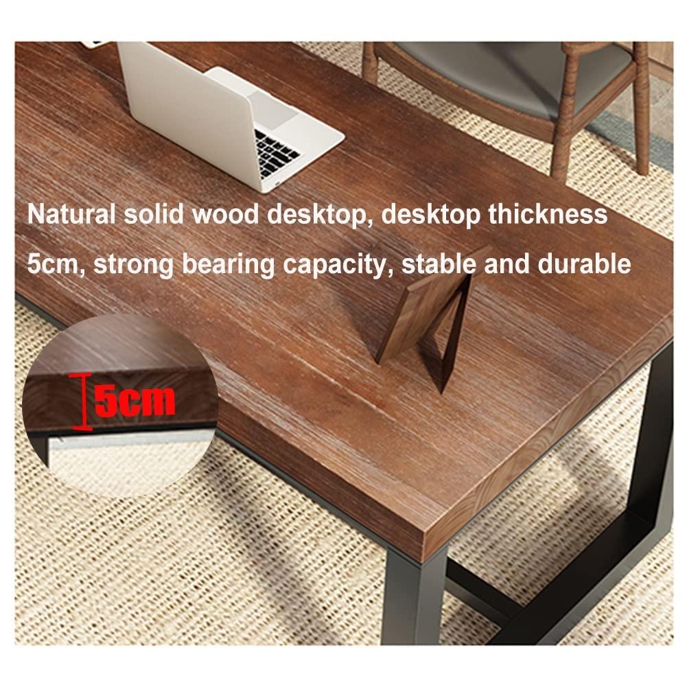N/ LCYDMJ Computer Desk Modern Minimalist Solid Wood Desk, Home Office Computer Desk Conference Table, Multifunctional Kitchen Dining Table Tea Table, Easy Assembly (Size : 120cm/47.24in)