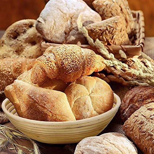 BabyFoxy 2 pack of mini 5 Inch Round Brotform Banneton Proofing Basket Bread Bowl for Baking Dough (Bonus Linen Cover) (5 inch)