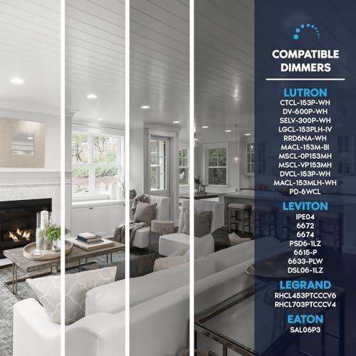 LUXRITE LUXRITE BR20 LED Bulb, 45W Equivalent, 4000K Cool White, Dimmable, 460 Lumens, R20 LED Flood Light Bulb 6.5W, Energy Star, Damp Rated, E26 Base, Perfect for Recessed and Track Lighting (12 Pack)