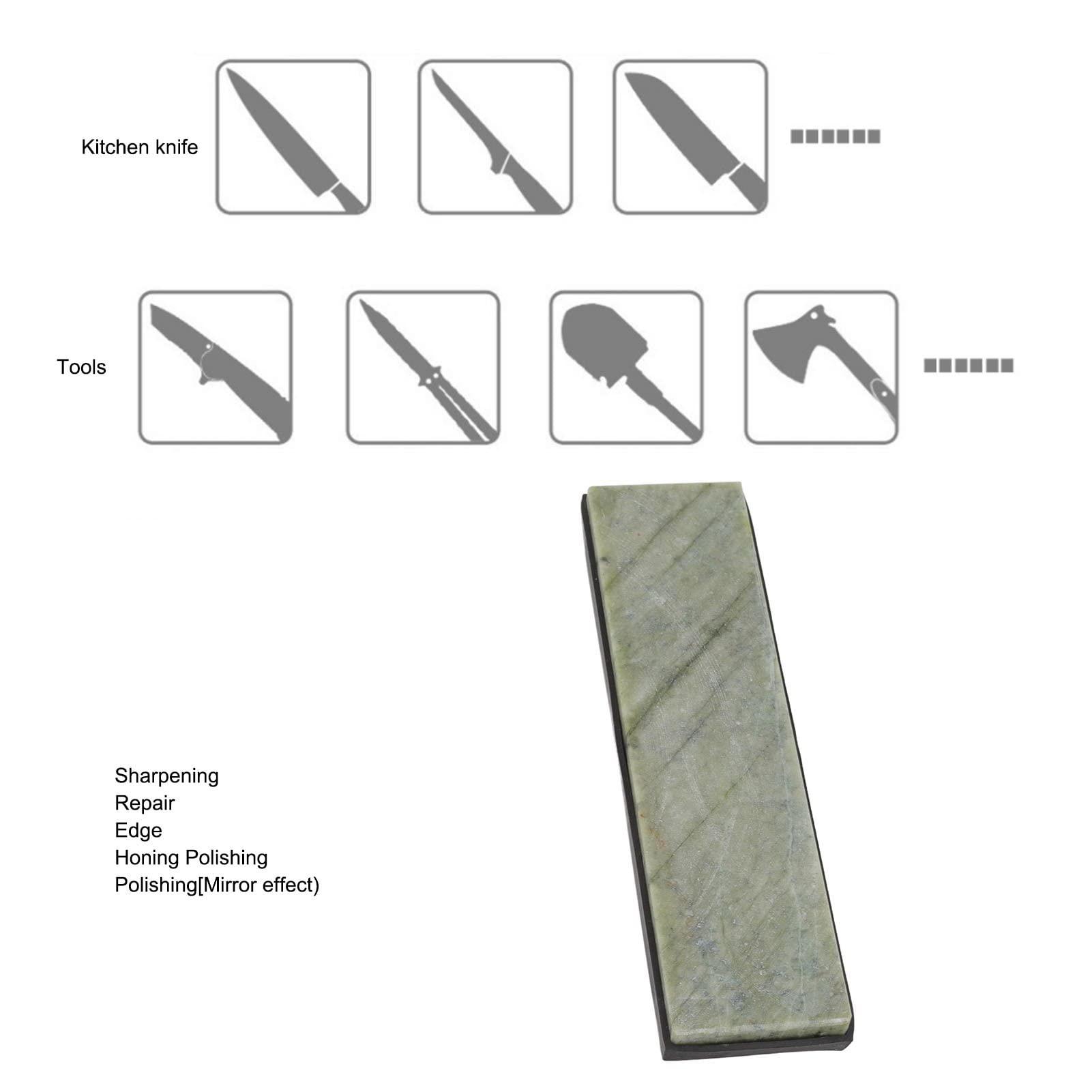 Cyrank Knife Sharpening Stones, Green Knife Sharpener 10000 Grit Kitchen Whetstone Japanese Natural Whetstones Home Kitchen Knife Sharpening Stone