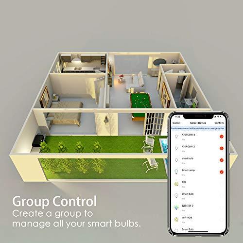 Avatar Controls Avatar Controls Smart WiFi Light Bulb, Alexa Color Changing LED Bulbs RGBCW Works with Google Home Smart Life App, No Hub Required(8W=70W) 1 Pack, E26 8W