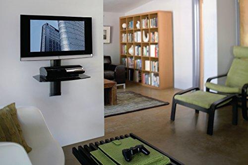 OmniMount Omnimount Tria 1 B 1-Shelf Wall Furniture - Black/Dark Glass