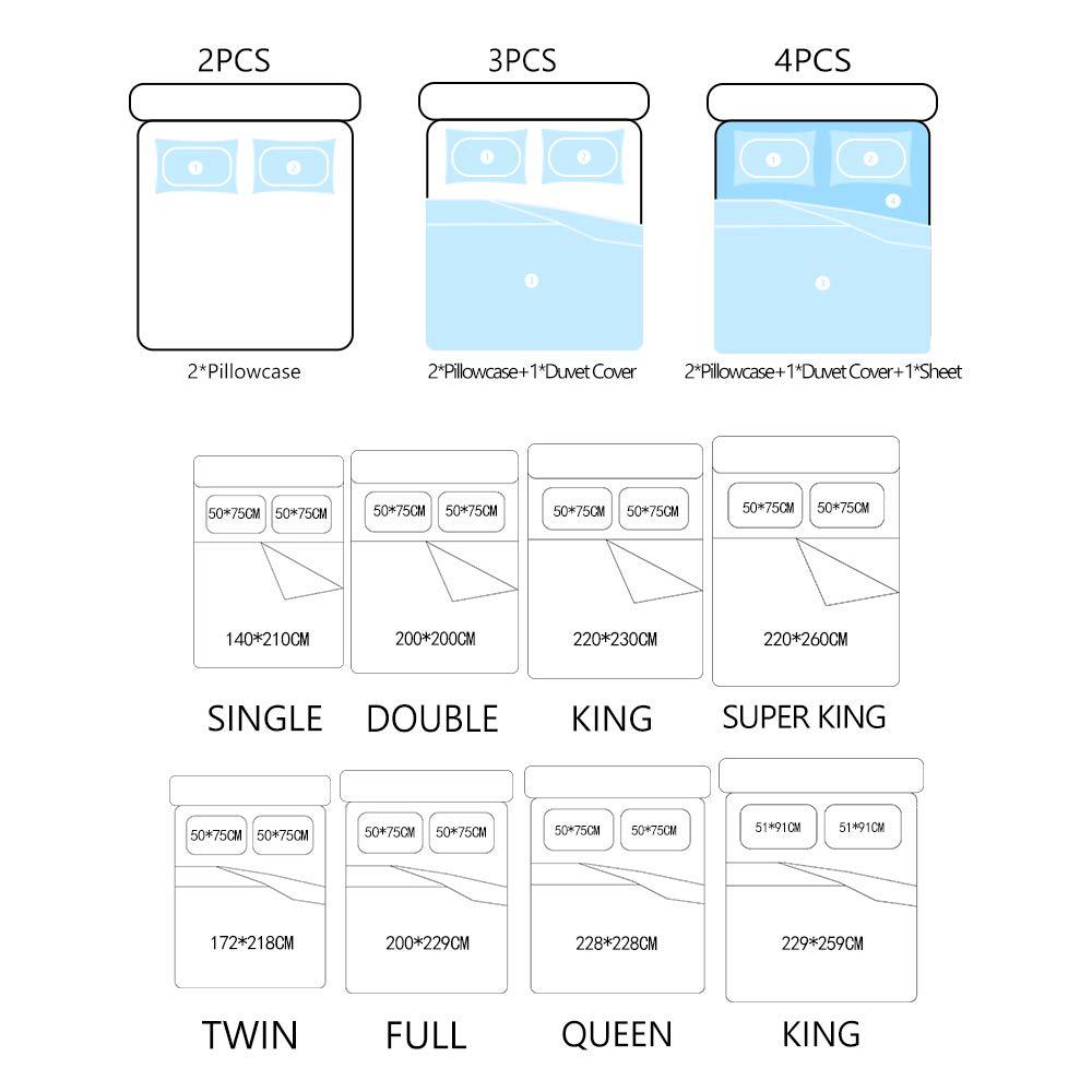 REALIN REALIN Guitar Series Duvet Cover Set Musical Instrument Bedding Cartoon 3D Bed Sets 2/3/4PCS Colorful Quilt Covers/Sheets/Pillow Shams,Twin/Full/Queen/King (D,Queen-228x228cm-4PCS)