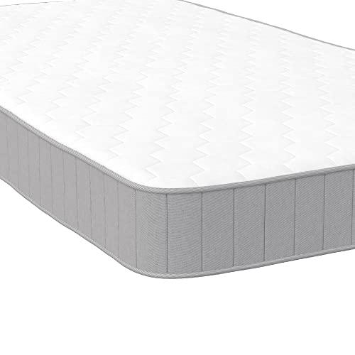 Signature Sleep Signature Sleep,Polyester Tranquility 6 Inch 2-Sided Flippable Bonnell Spring Coil Mattress, Twin Size,Medium GreenGuard Gold Certified,White