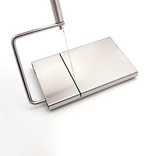 ELEOPTION Wire Cheese Slicer - ELEOPTION Stainless Steel Cheese Wire Slicer Cutter Serving Board (Cheese Slicer Butter)
