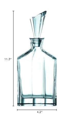 Nachtmann - The Life Style Division of Riedel Glas Nachtmann Aspen collection Decanter Set with Stopper and 2 Whisky Tumblers, Dishwasher safe clear crystal glass made for bourbon, scotch, vodka, tequila, wine, great for gift for men,