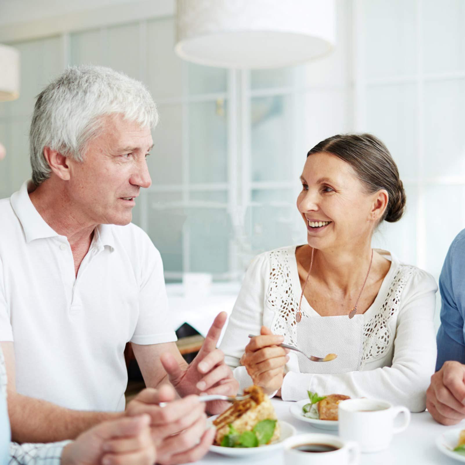 VAKUUM VAKUUM Serviette Neck Chain 5pcs Napkin Clips Bib Holder Clips Metal Towel Apron Bib Chain Clips for Adult and Elderly Dinner Supplies Dental Bib Clips