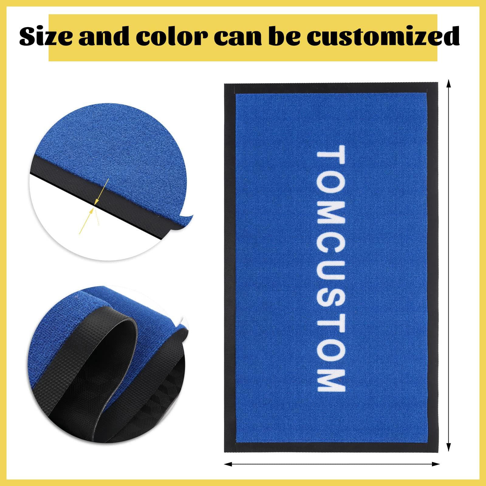 TOMCUSTOM Custom Rug Doormat Personalized Commercial Carpet with Any Size Color Logo Shape Pattern Non Slip Rugs for Indoor Outdoor Runner Washable Entrance Mat Suitable for Hotel Restaurant Office