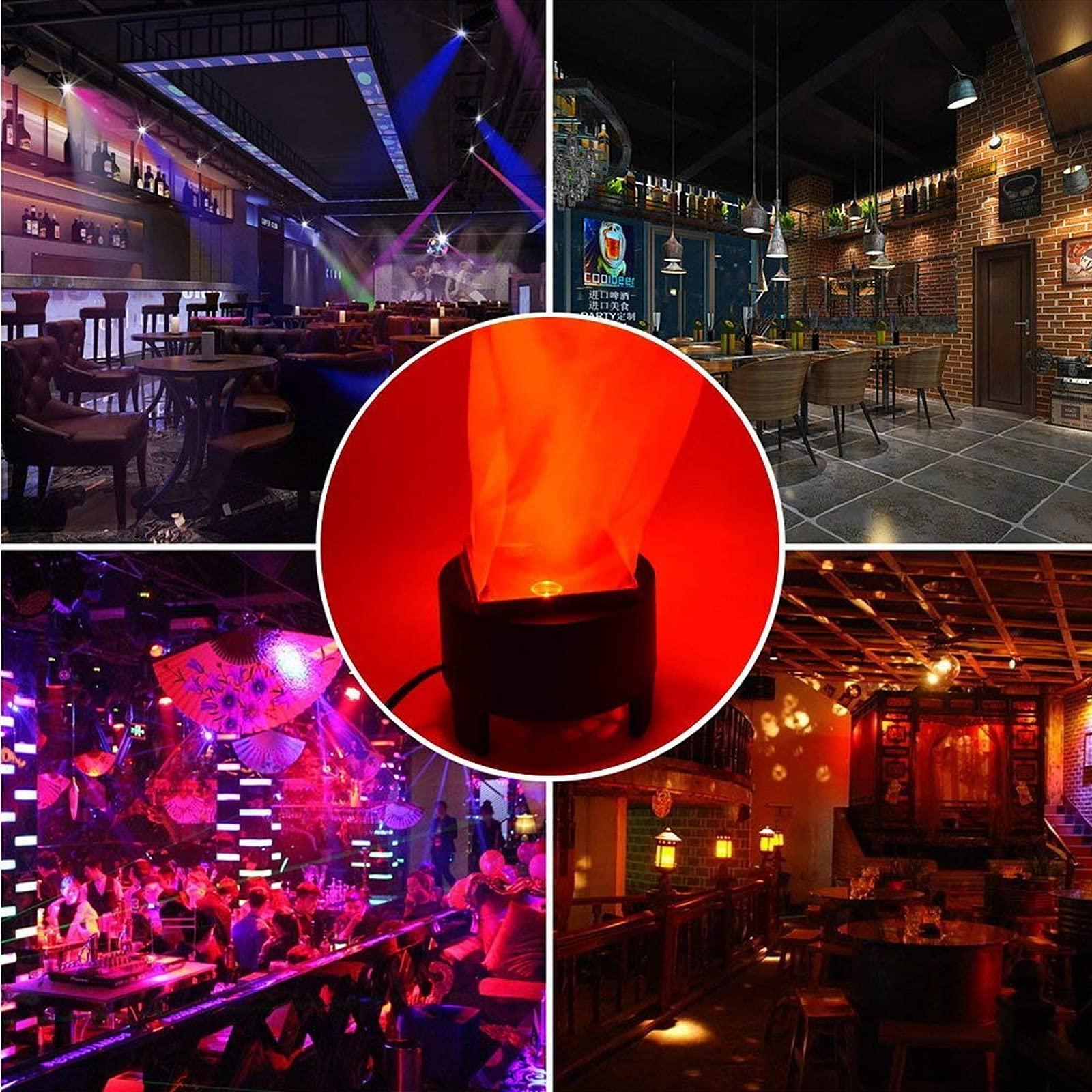 Beacon Pet LED Fake Fire Flame Light 3D Flickering Fire Flame Electronic Flame Night Light Prop Simulated Flame Lamp Prop for Halloween Christmas Indoor Party Decoration, US Plug (Long Flame)