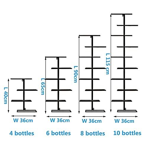 CGF- Wine Bottle Holder Wall Mounted Wine Rack, Bottle Holder, Iron Tall Vertical Wine Storage Rack, Small Wine Rack for Bar, Wine Cellar, Kitchen (Wine Rackx1)