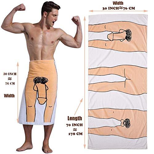 DFFG DFFG Velour Bath Towel Funny Gag Novelty Towel for Man 100% Cotton 1 Piece, 30 INCH x 70 INCH (76cm x 178 cm)