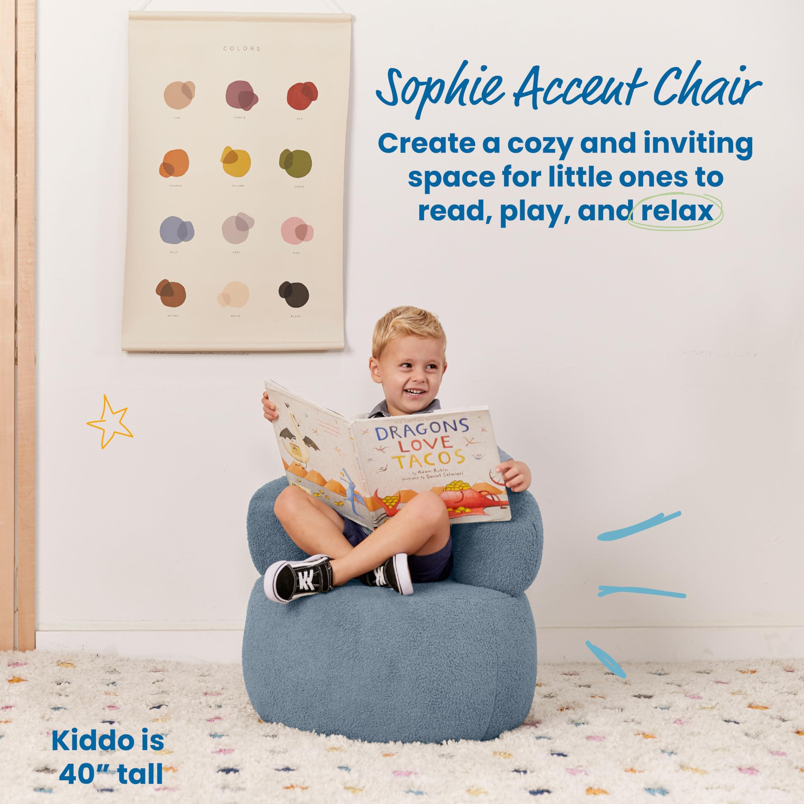 ECR4Kids ECR4Kids Sophie Accent Chair, Kids Furniture, Peacock Blue