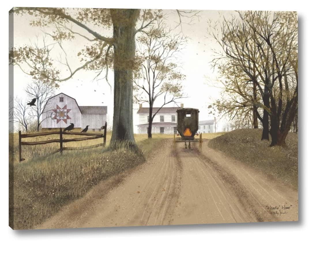 Canvas Art USA Headin Home by Billy Jacobs - 29\" x 38\" Canvas Art Print Gallery Wrapped - Ready to Hang