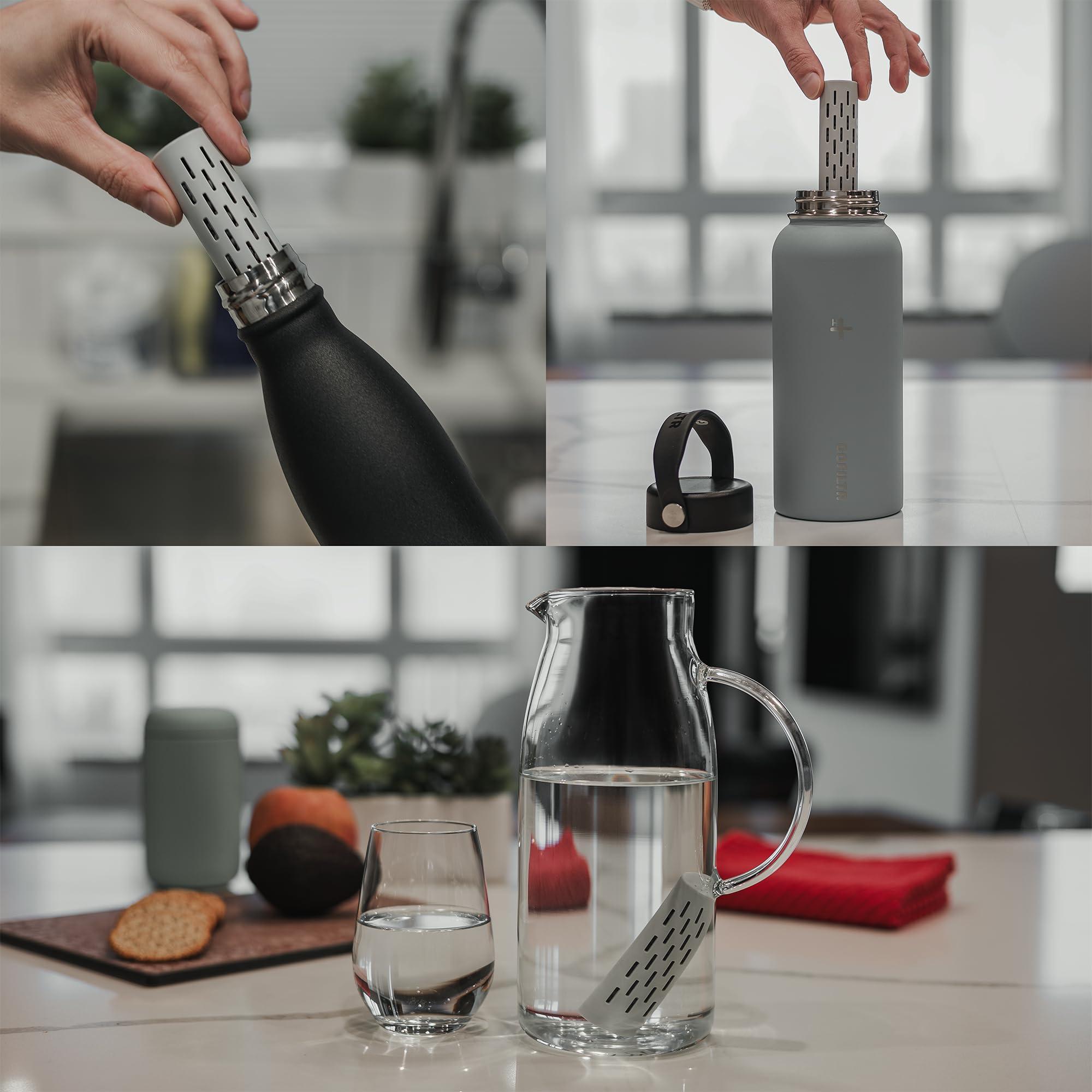 GOFILTR GOFILTR Alkaline Water Infuser (Original 2 Pack) 9.5 pH + Electrolytes for Any Water Bottle/Small Pitcher, 750 Refills / 3 Months, 2 Ionized Mineral Water Infusers