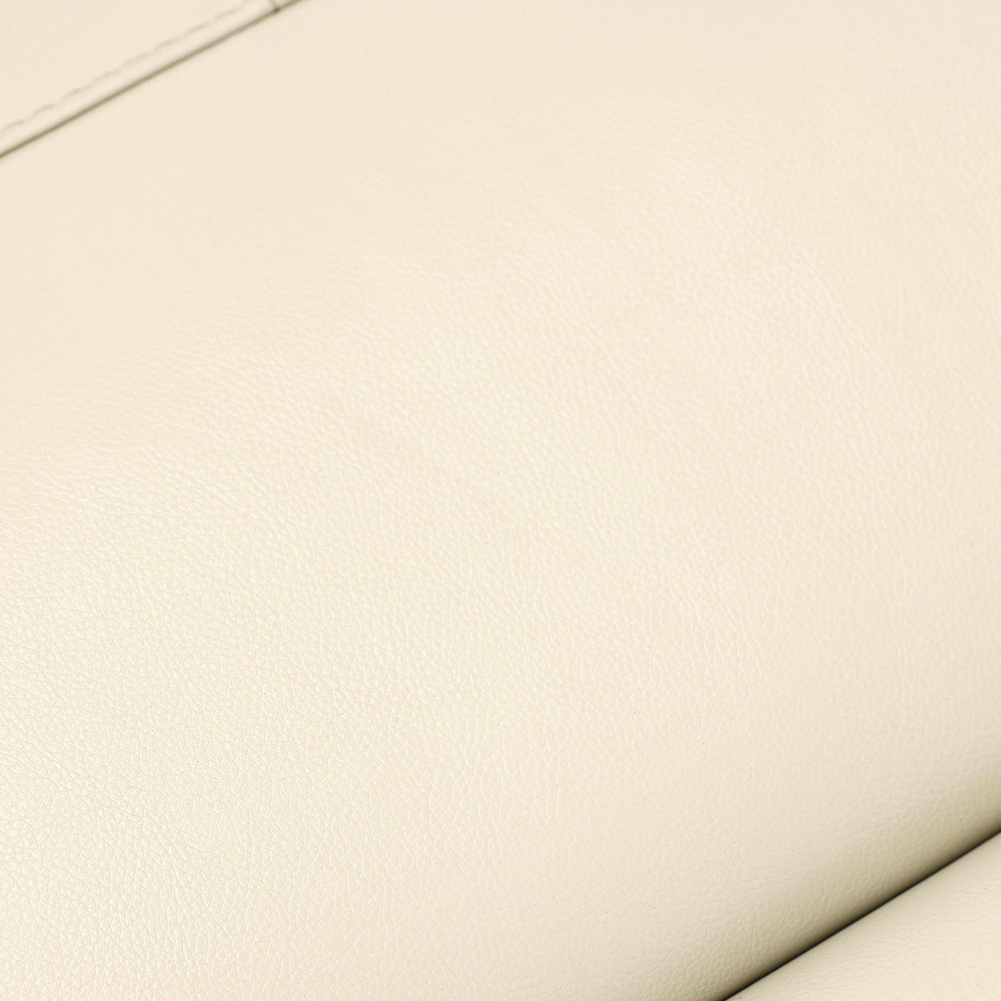 MCombo MCombo 380lbs Oversized Dual Motor Lay Flat Power Lift Recliner Chair with Infinite Position, for Heights 5'9''-6'7" Big and Tall People, Adjustable headrest, Faux Leather R7177 (Cream White)