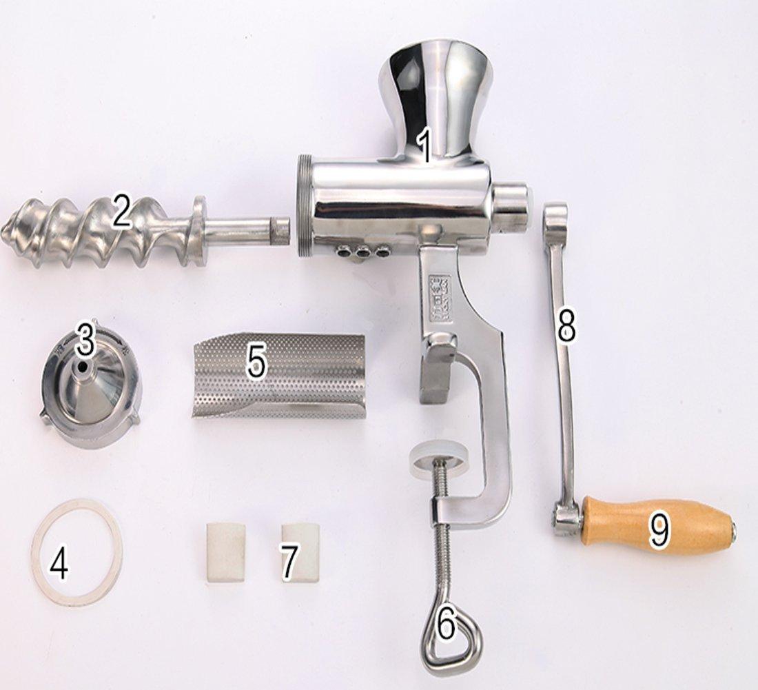 MIFXIN Manual Wheatgrass Juicer Stainless Steel Juicer Extractor Vegetable and Fruit Juicer Lemon Orange Squeezer Juicer Hand Press
