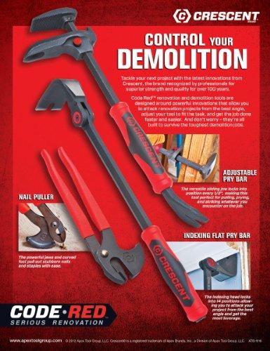 Crescent Crescent 18” Indexing Flat Pry Bar - DB18X, Red/Black