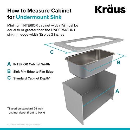 Kraus 15 inch Undermount Single Bowl 18 gauge Stainless Steel Kitchen Sink