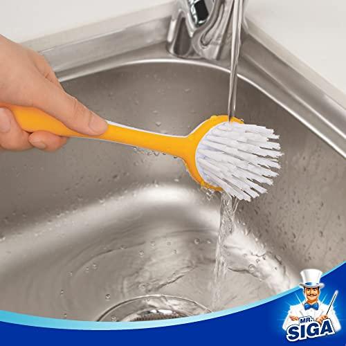 MR.SIGA MR.SIGA Round Dish Brush, Size: Dia 5.5 x 25cm - Pack of 3